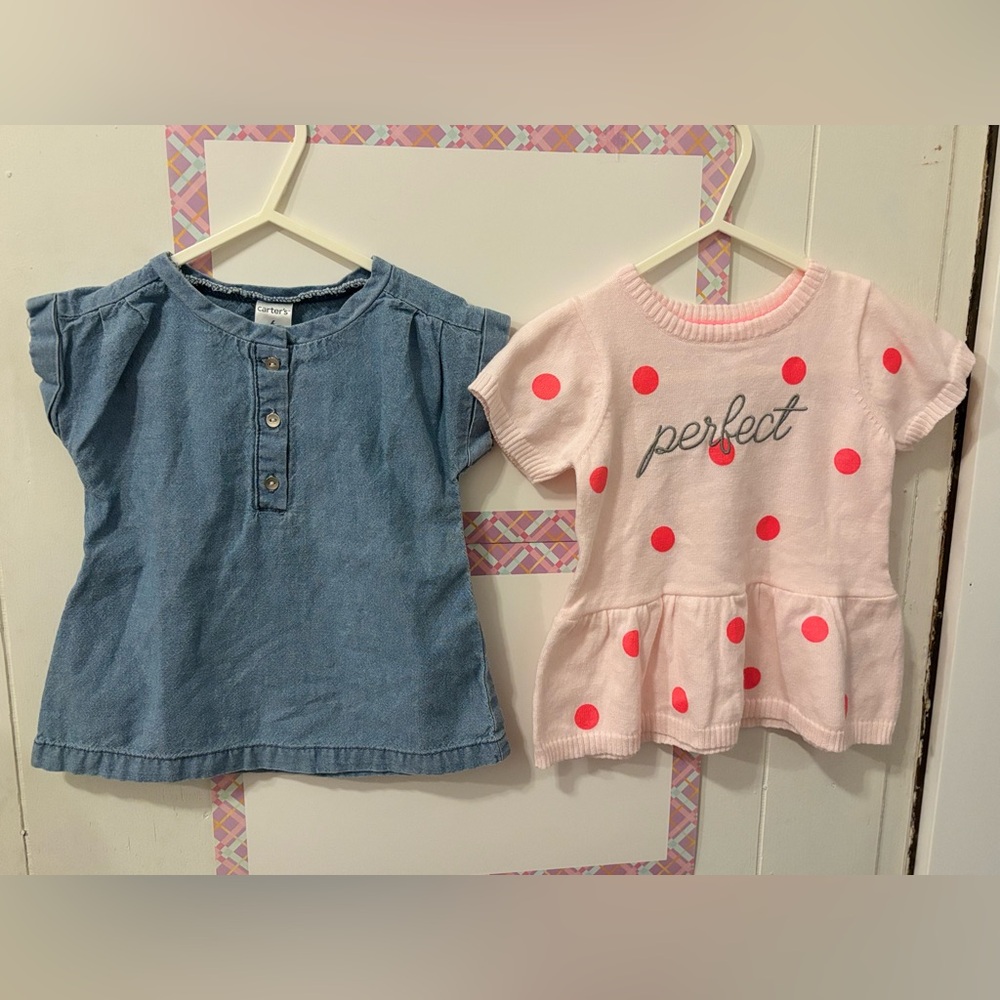 Bundled (2pcs) - Carter’s Denim Blue Button-Down Shirt